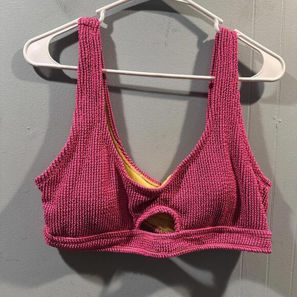 Womens No Boundaries Bikini Top Size XL 15-17 Pink - Picture 1 of 3